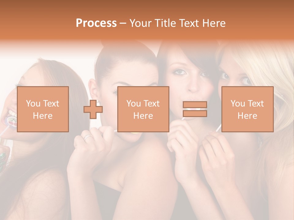 Junge Menschen Gruppe PowerPoint Template