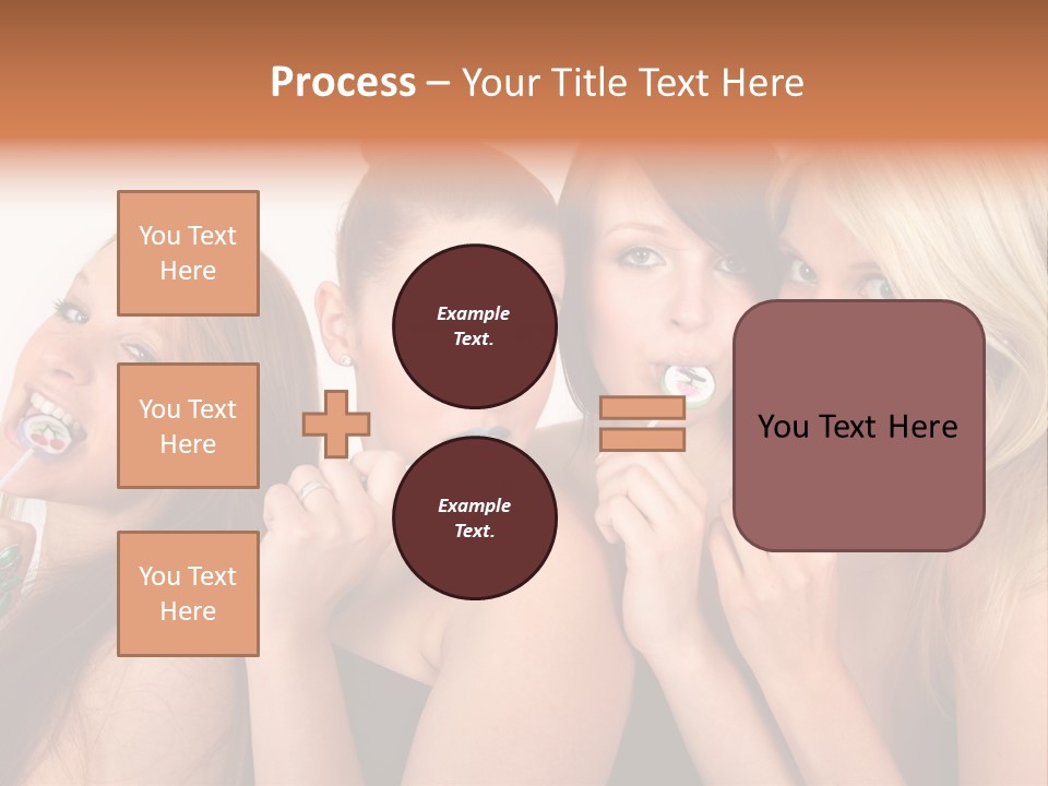 Junge Menschen Gruppe PowerPoint Template