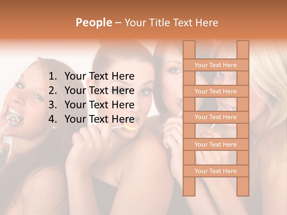 Junge Menschen Gruppe PowerPoint Template