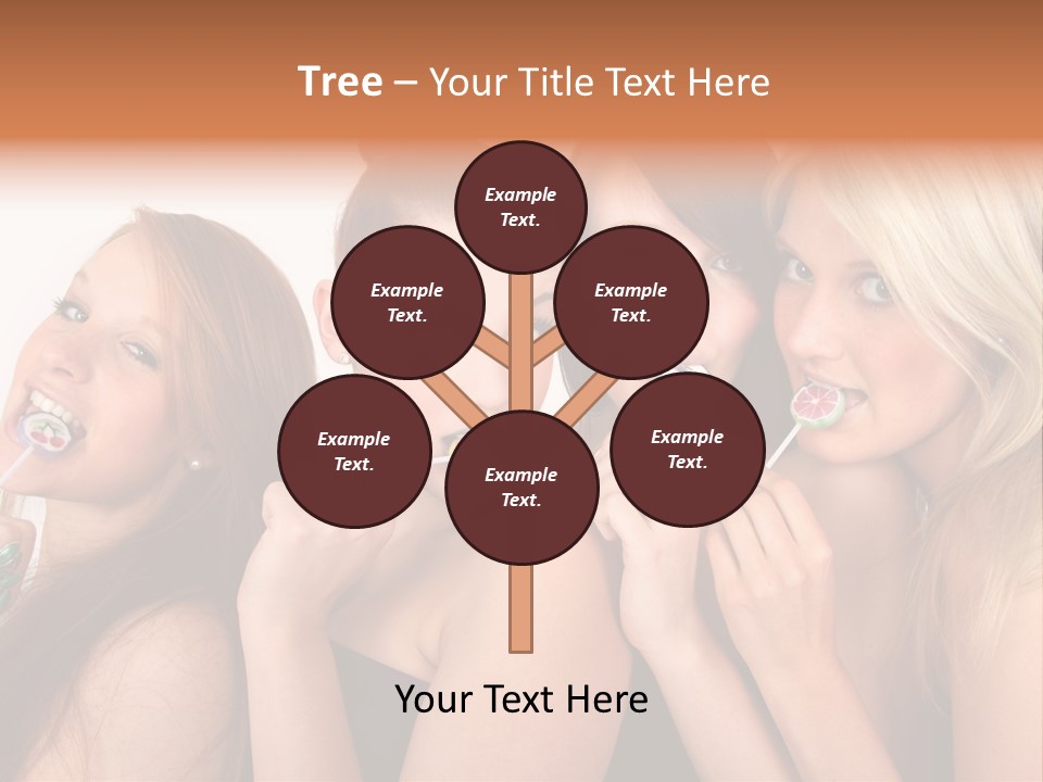 Junge Menschen Gruppe PowerPoint Template