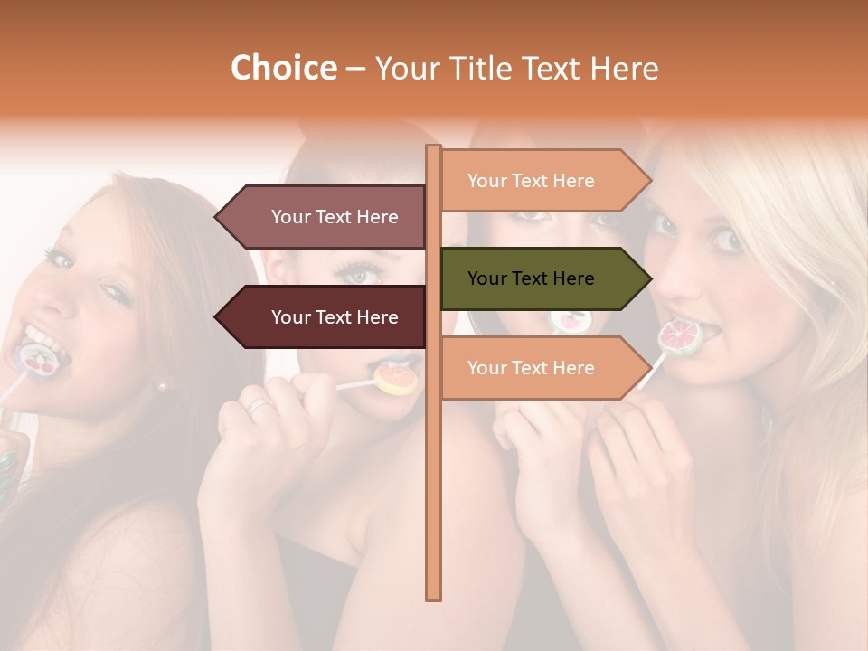 Junge Menschen Gruppe PowerPoint Template