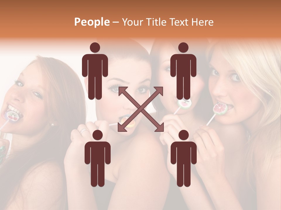 Junge Menschen Gruppe PowerPoint Template