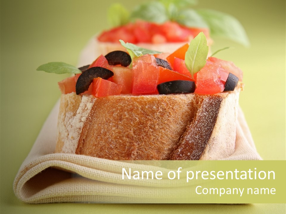 Nourriture Nutrition Olives PowerPoint Template