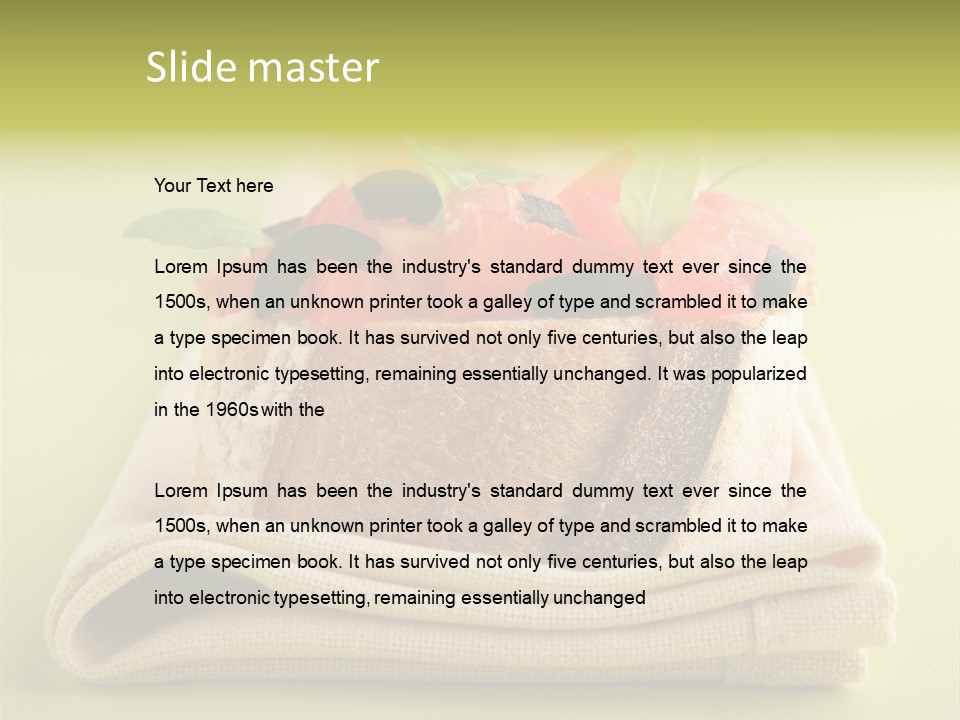 Nourriture Nutrition Olives PowerPoint Template