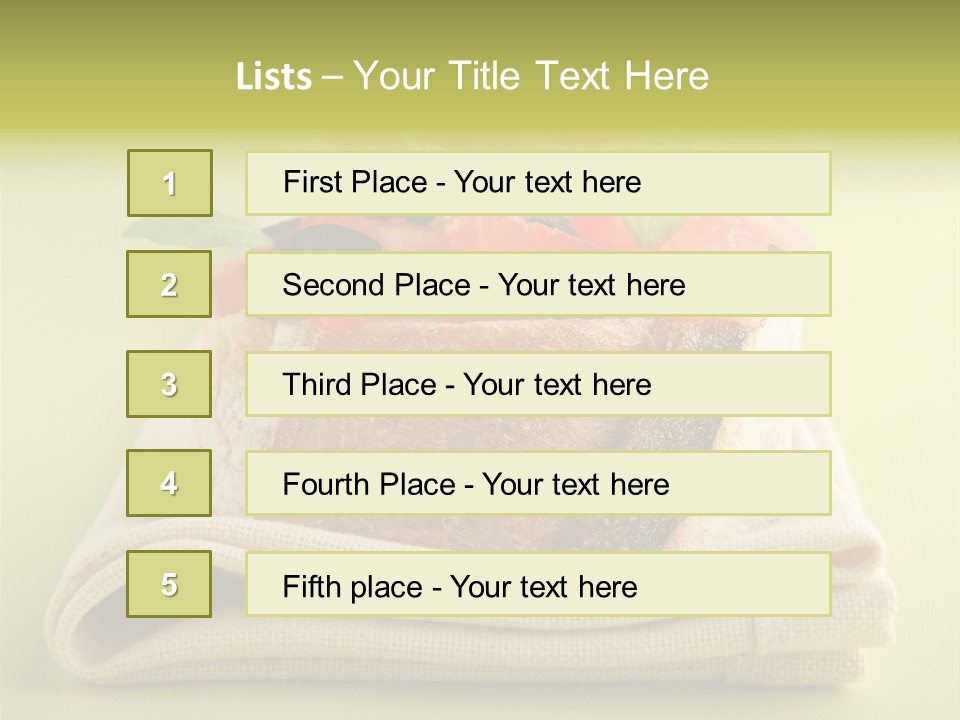 Nourriture Nutrition Olives PowerPoint Template