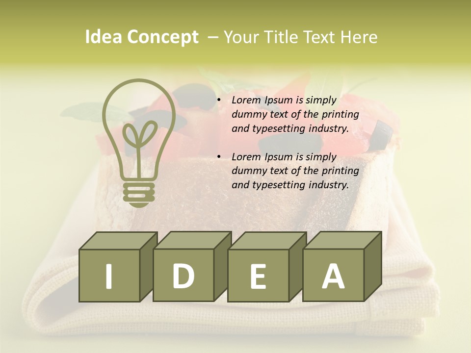 Nourriture Nutrition Olives PowerPoint Template