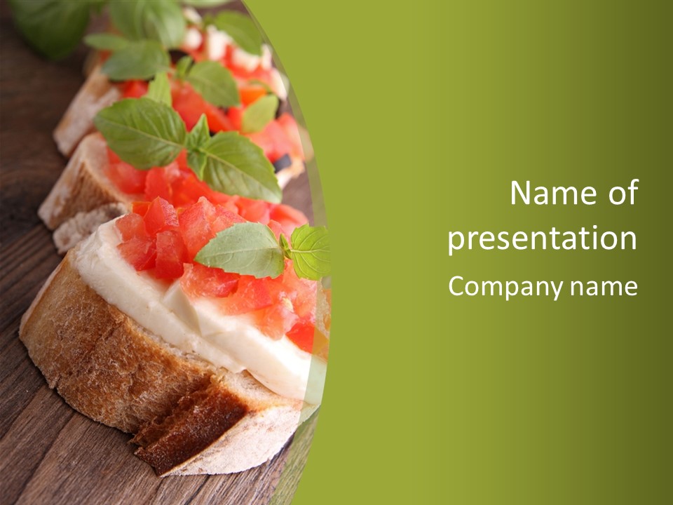 Amusebouche Nutrition Fromage PowerPoint Template