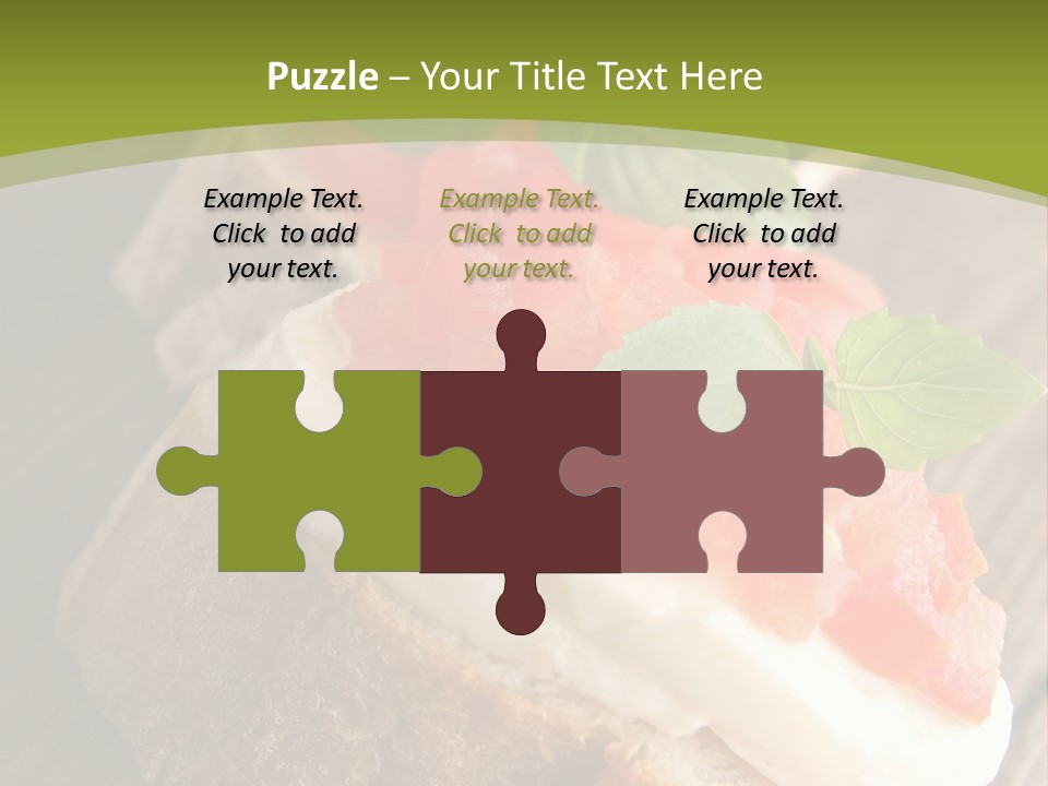 Amusebouche Nutrition Fromage PowerPoint Template