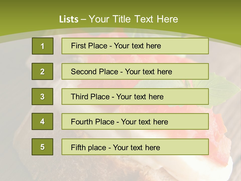 Amusebouche Nutrition Fromage PowerPoint Template