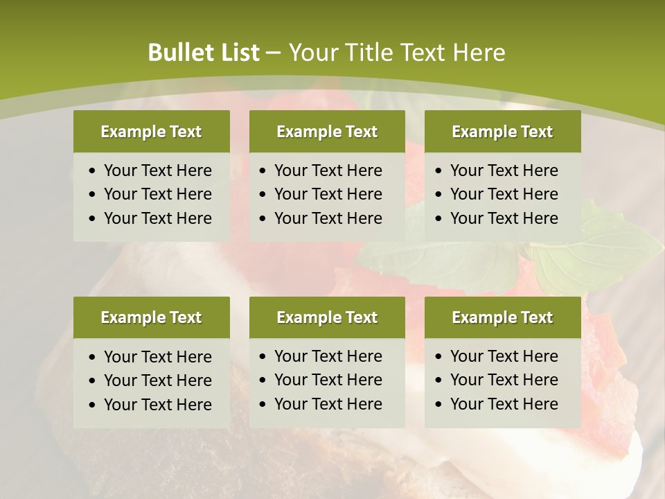 Amusebouche Nutrition Fromage PowerPoint Template