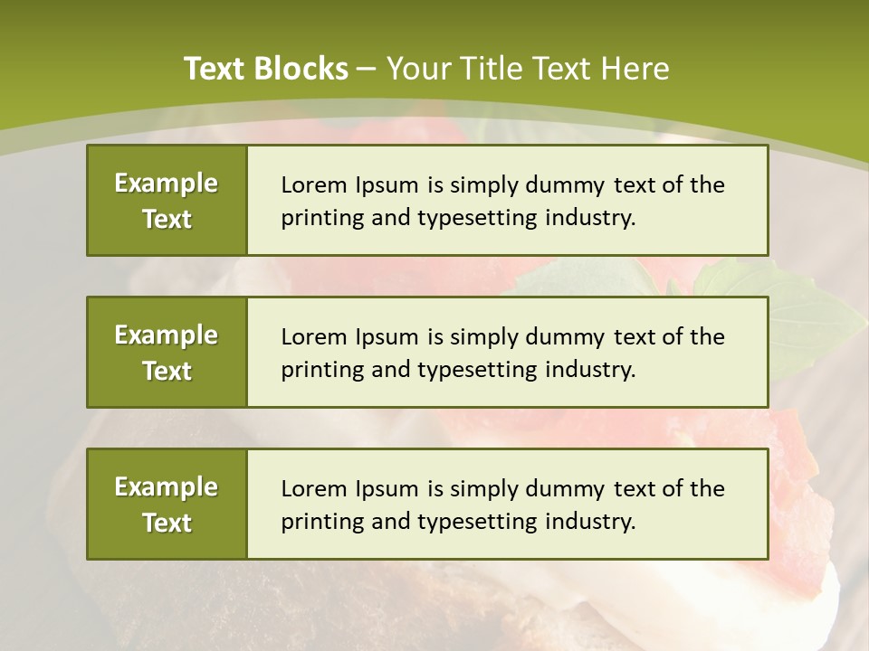 Amusebouche Nutrition Fromage PowerPoint Template