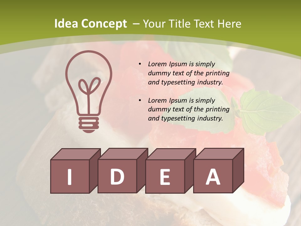 Amusebouche Nutrition Fromage PowerPoint Template