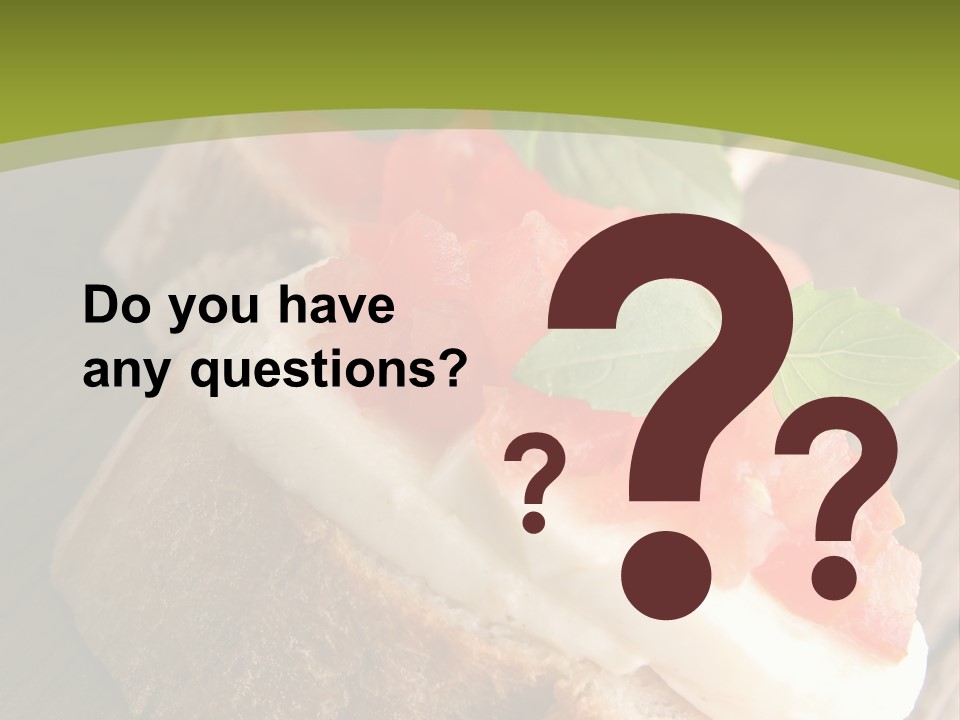 Amusebouche Nutrition Fromage PowerPoint Template