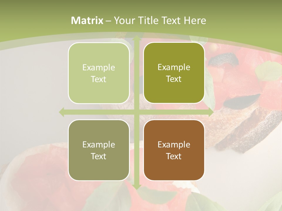 Bruschettas Fromage Mozzarella PowerPoint Template