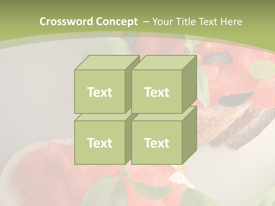 Bruschettas Fromage Mozzarella PowerPoint Template