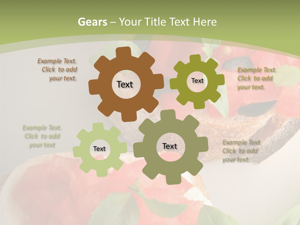 Bruschettas Fromage Mozzarella PowerPoint Template