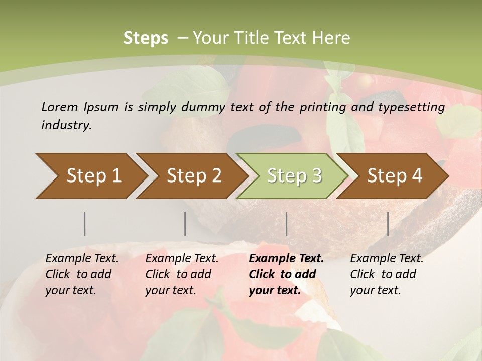Bruschettas Fromage Mozzarella PowerPoint Template