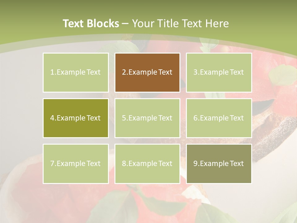 Bruschettas Fromage Mozzarella PowerPoint Template