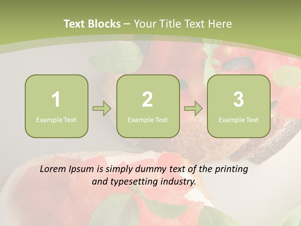 Bruschettas Fromage Mozzarella PowerPoint Template