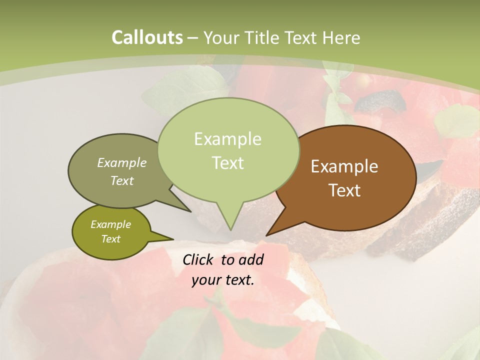 Bruschettas Fromage Mozzarella PowerPoint Template