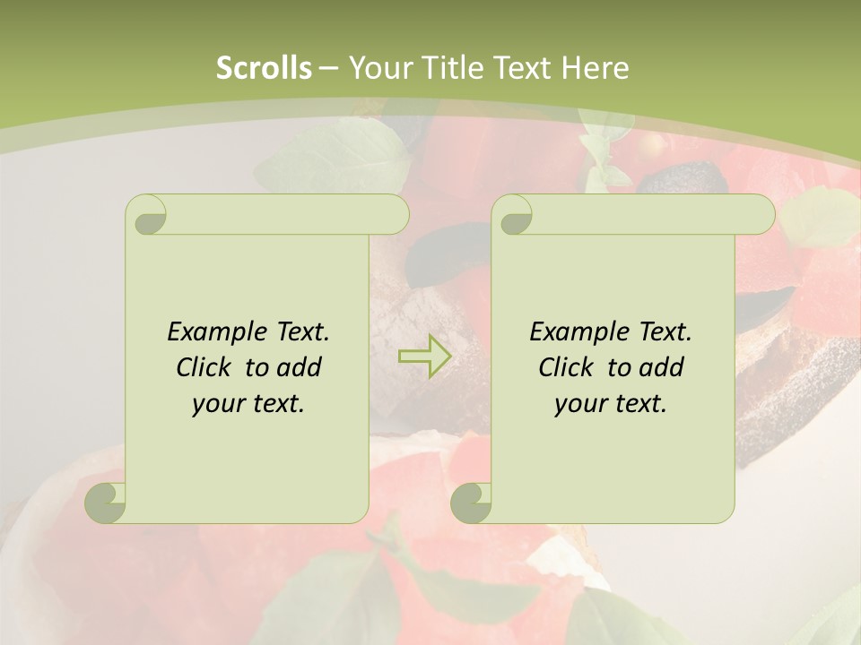 Bruschettas Fromage Mozzarella PowerPoint Template