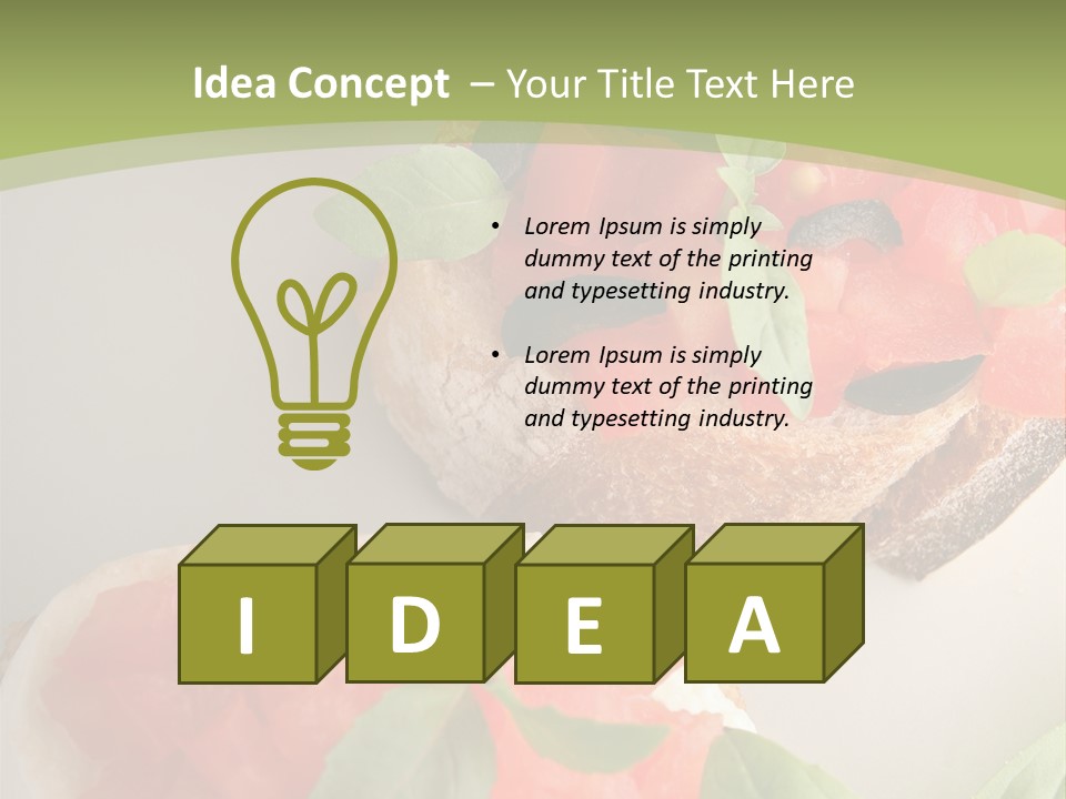 Bruschettas Fromage Mozzarella PowerPoint Template