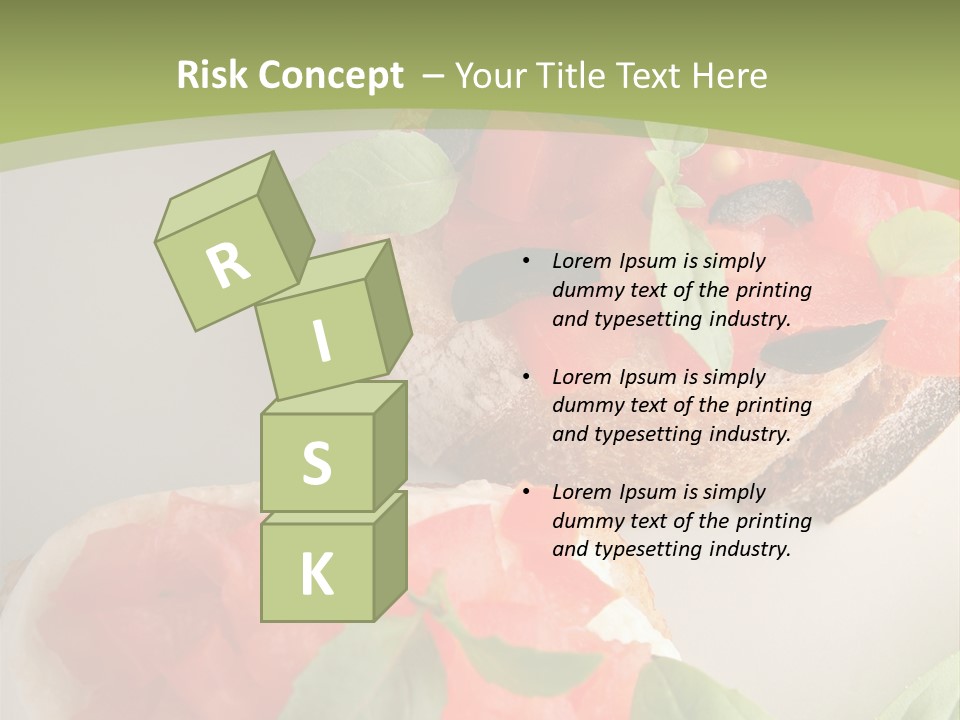 Bruschettas Fromage Mozzarella PowerPoint Template