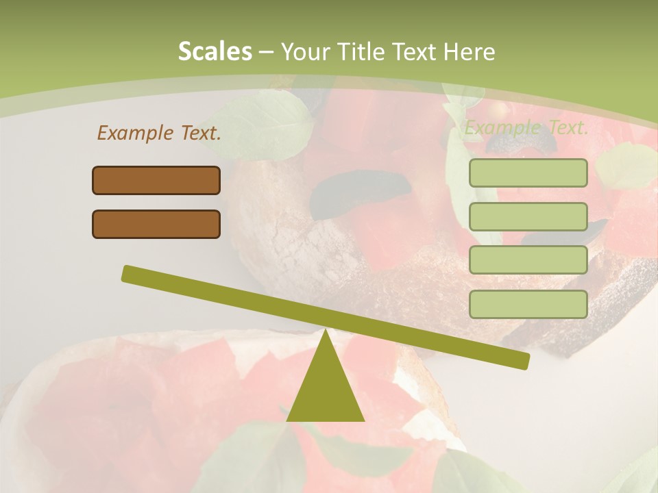 Bruschettas Fromage Mozzarella PowerPoint Template