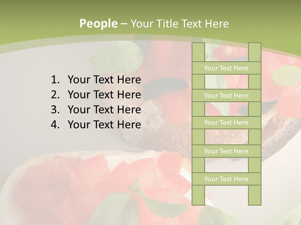 Bruschettas Fromage Mozzarella PowerPoint Template