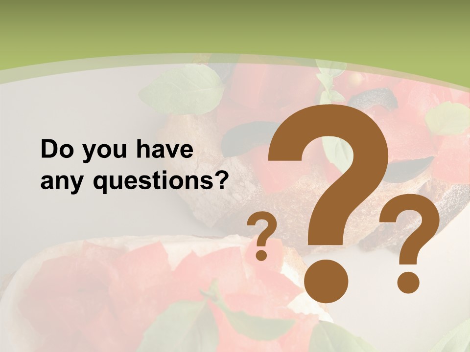 Bruschettas Fromage Mozzarella PowerPoint Template