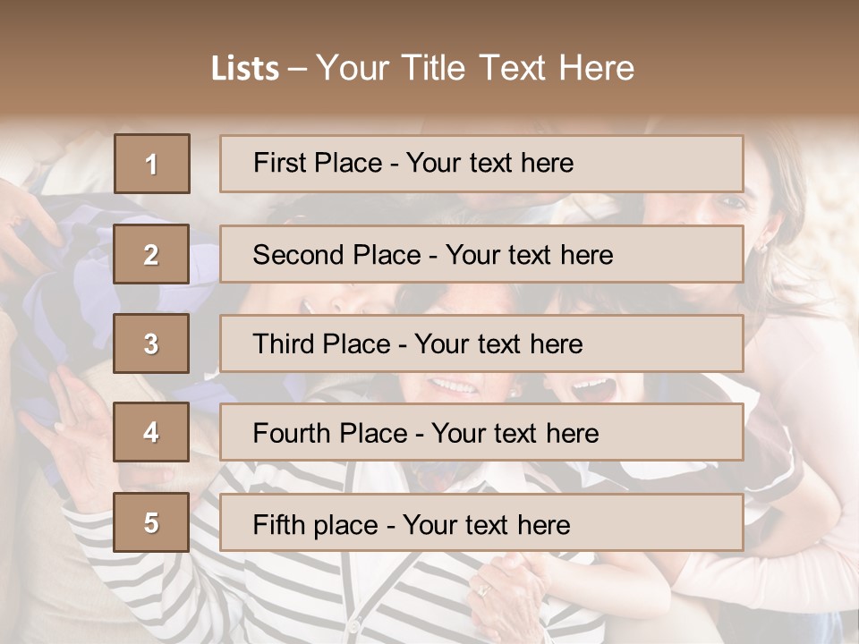 Team Senior Woman PowerPoint Template