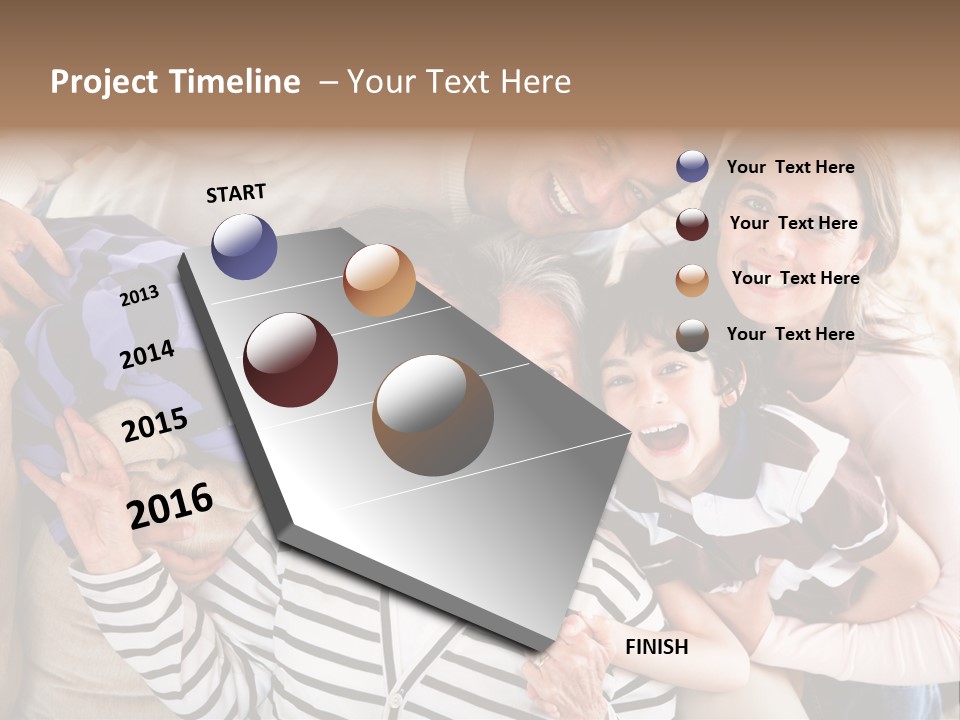 Team Senior Woman PowerPoint Template