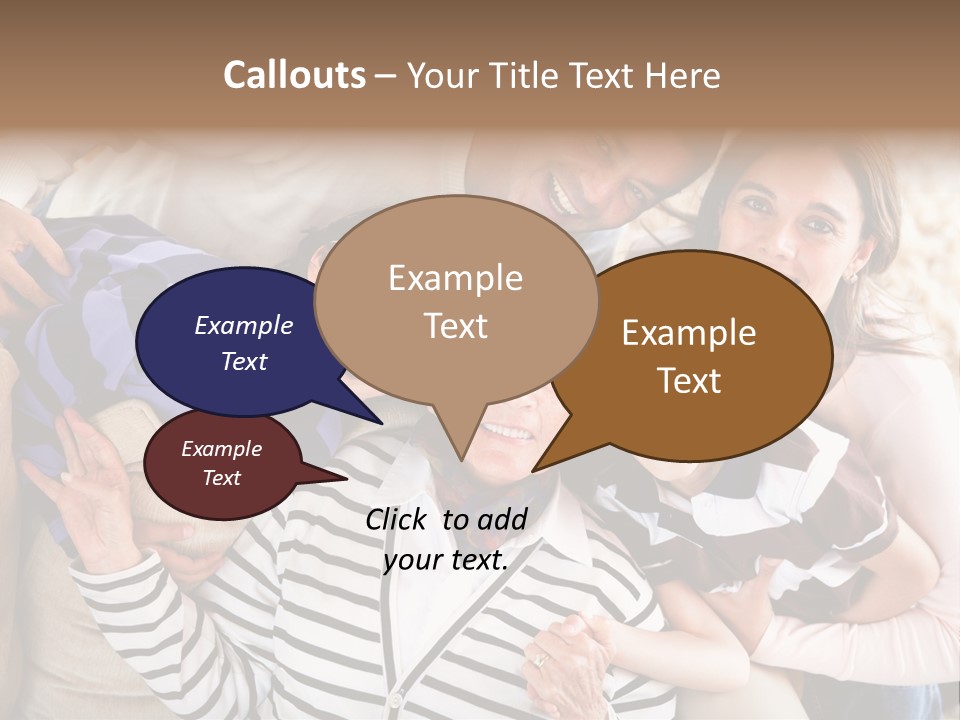 Team Senior Woman PowerPoint Template