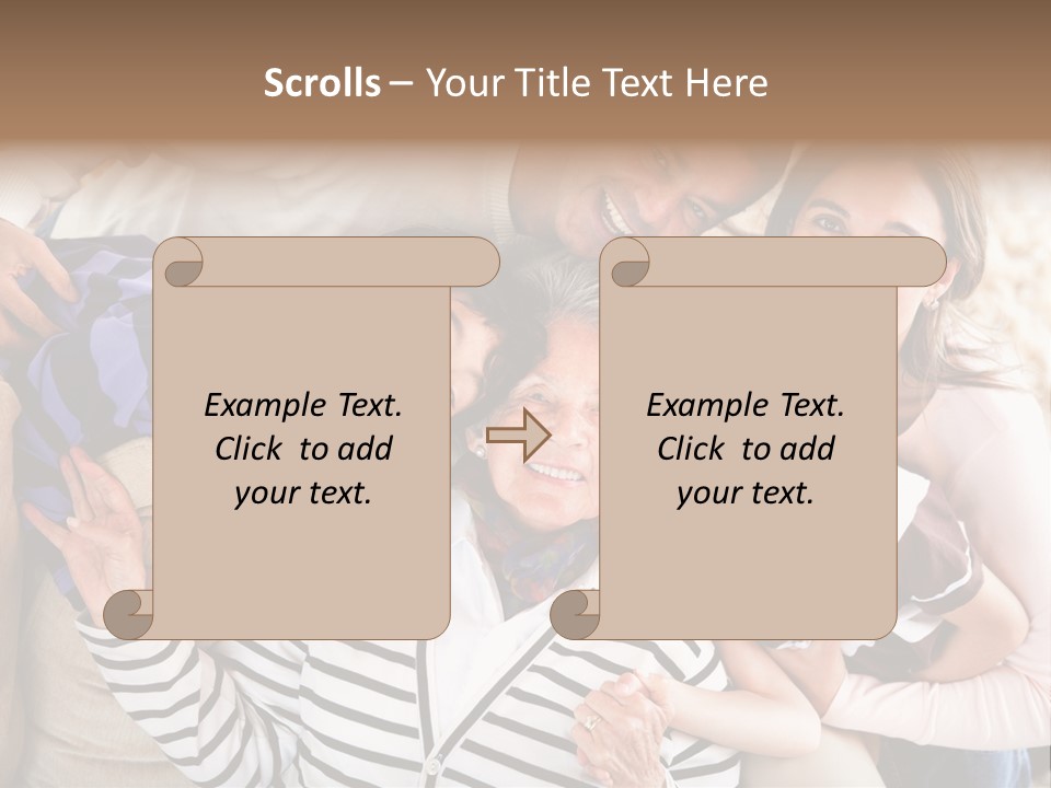 Team Senior Woman PowerPoint Template