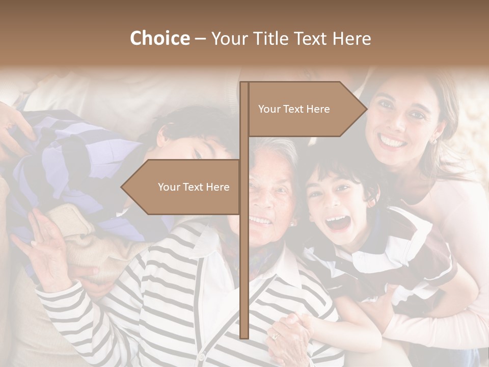 Team Senior Woman PowerPoint Template