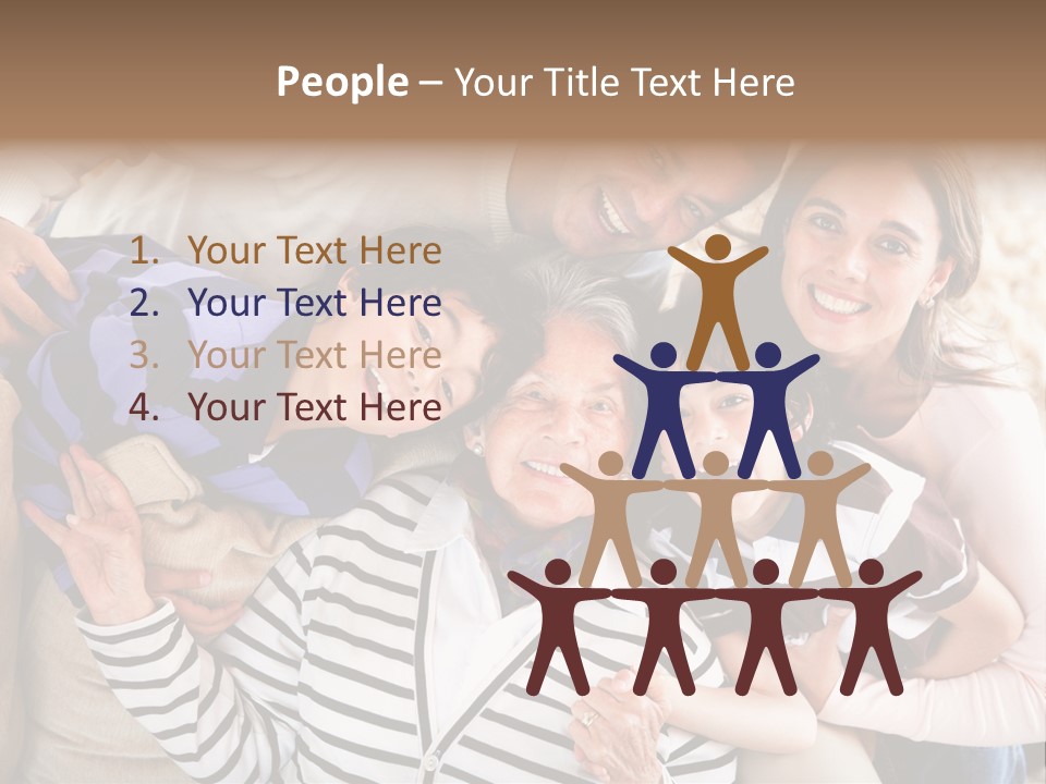 Team Senior Woman PowerPoint Template