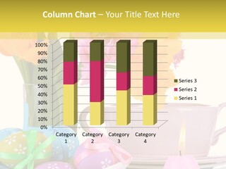 A Table Topped With A Vase Filled With Pink And Yellow Flowers PowerPoint Template
