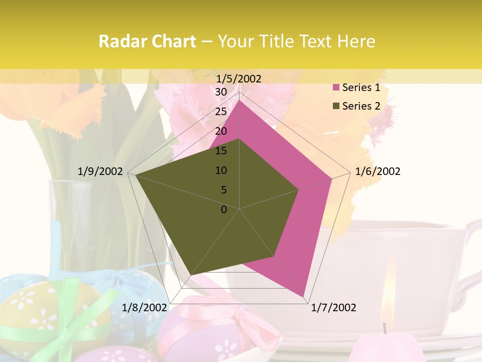 A Table Topped With A Vase Filled With Pink And Yellow Flowers PowerPoint Template