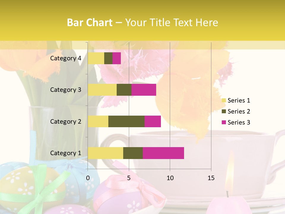 A Table Topped With A Vase Filled With Pink And Yellow Flowers PowerPoint Template