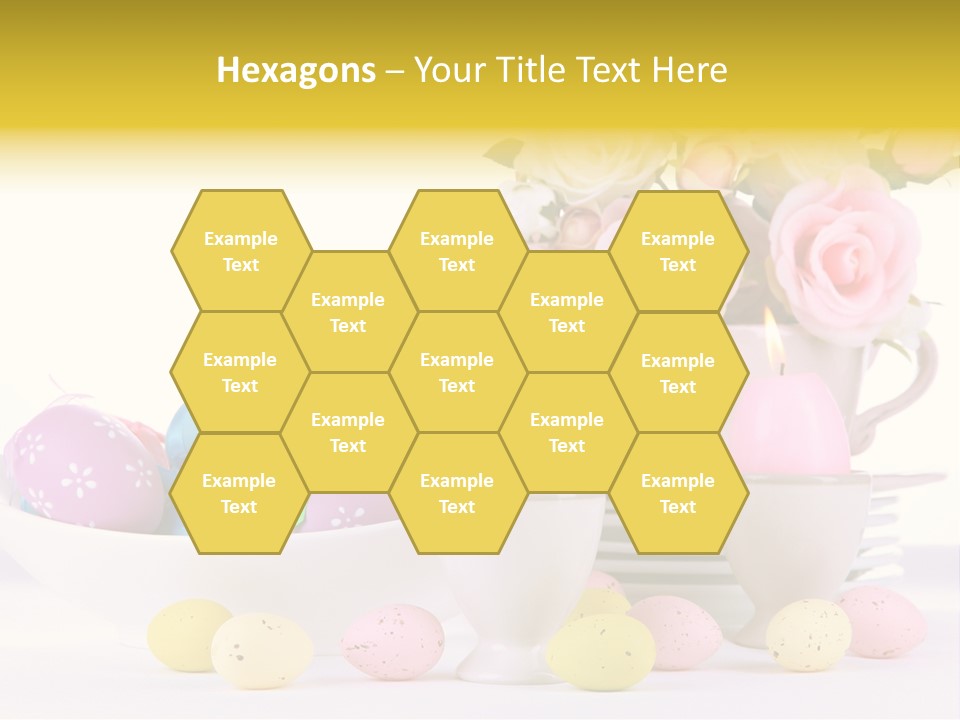 A White Bowl Filled With Eggs Next To Pink Roses PowerPoint Template