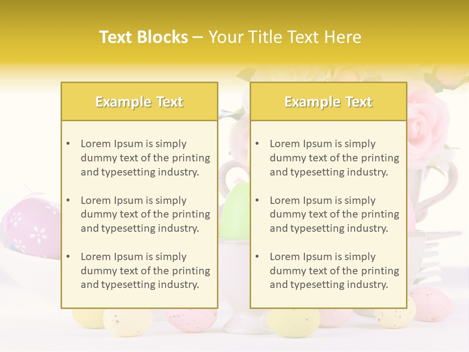 A White Bowl Filled With Eggs Next To Pink Roses PowerPoint Template