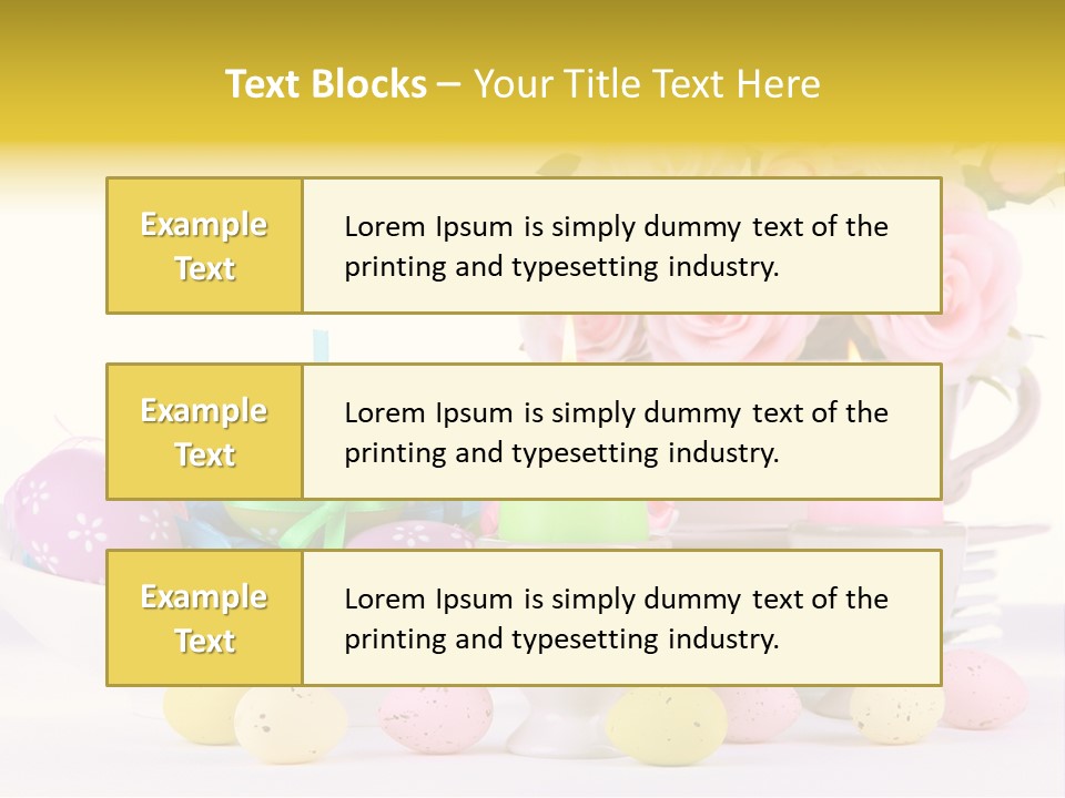A White Bowl Filled With Eggs Next To Pink Roses PowerPoint Template