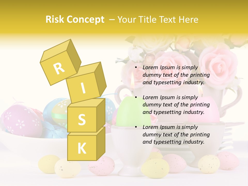 A White Bowl Filled With Eggs Next To Pink Roses PowerPoint Template