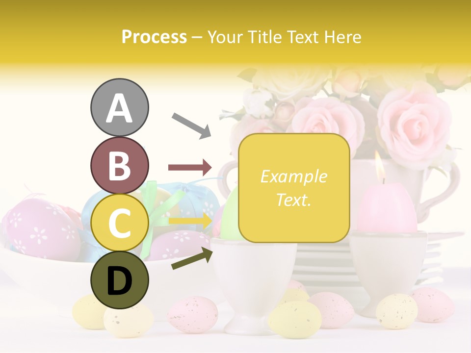 A White Bowl Filled With Eggs Next To Pink Roses PowerPoint Template