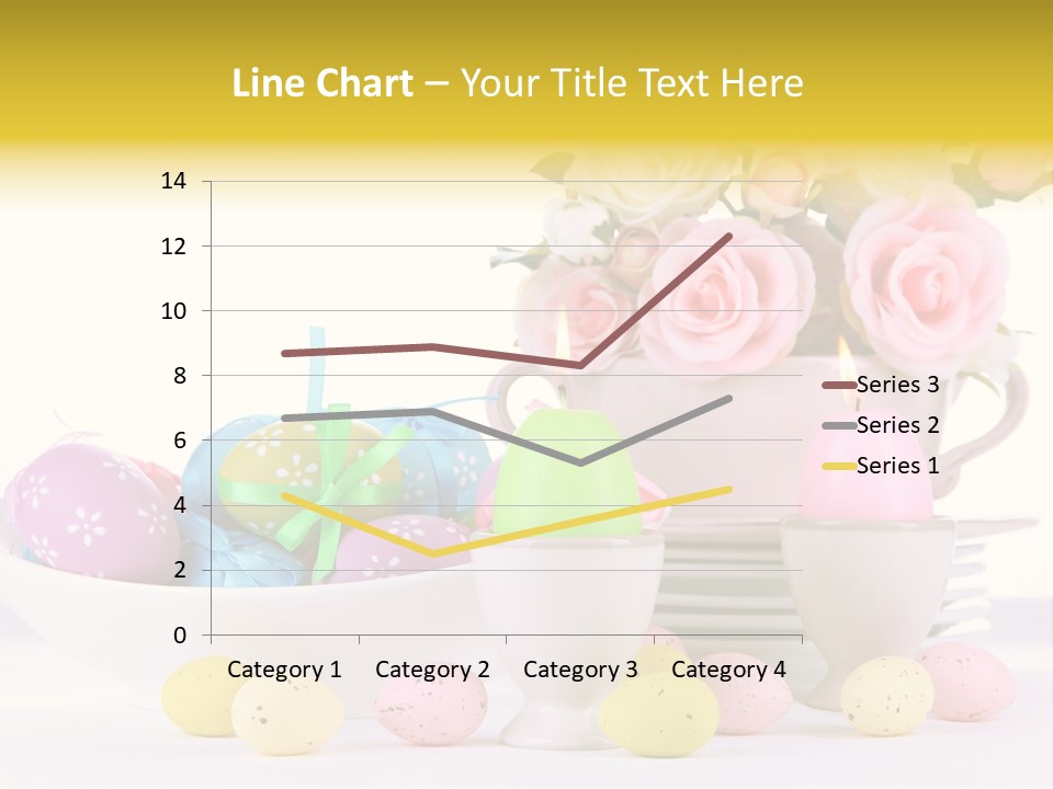 A White Bowl Filled With Eggs Next To Pink Roses PowerPoint Template
