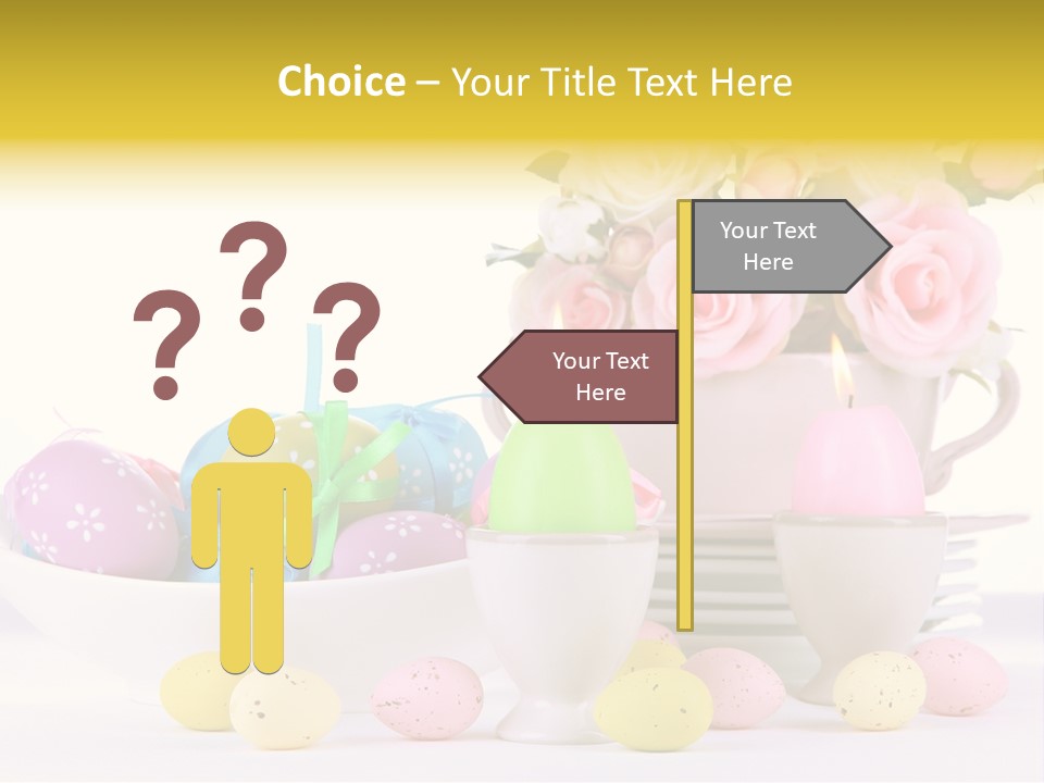 A White Bowl Filled With Eggs Next To Pink Roses PowerPoint Template