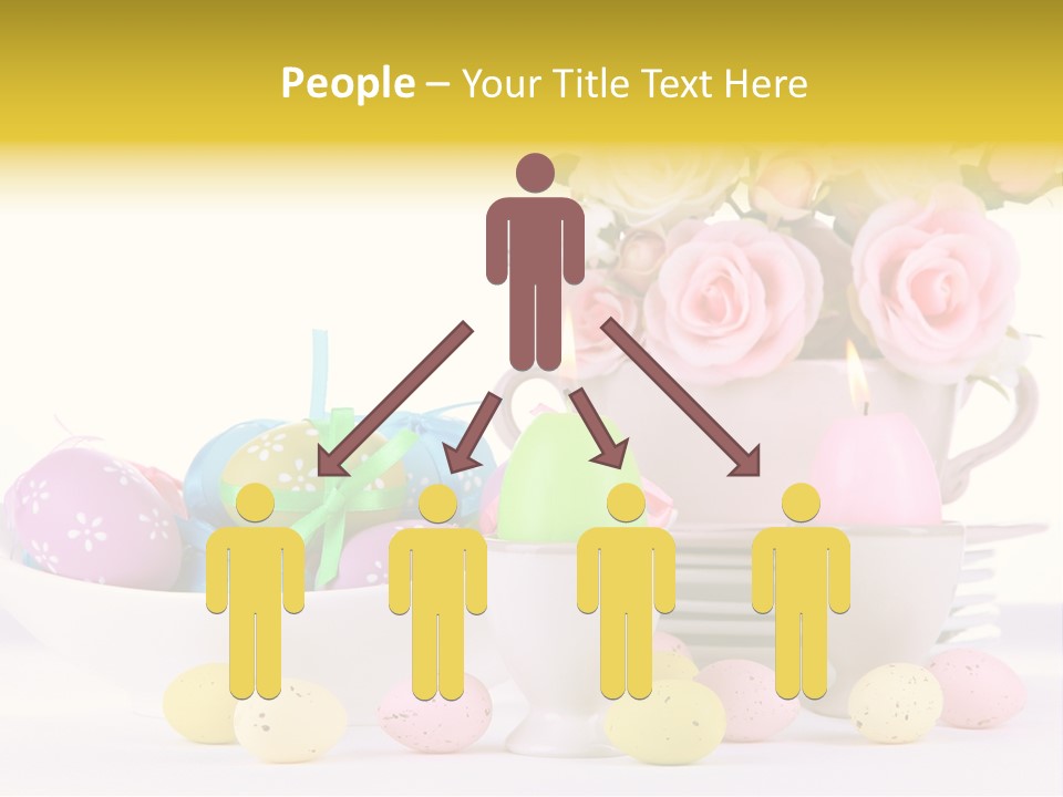 A White Bowl Filled With Eggs Next To Pink Roses PowerPoint Template