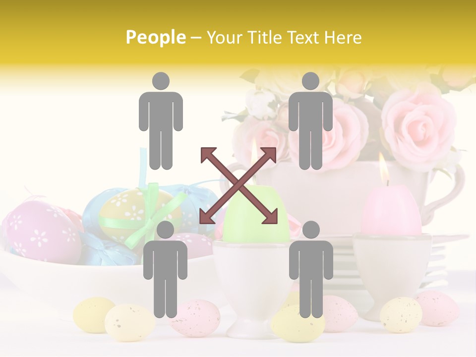 A White Bowl Filled With Eggs Next To Pink Roses PowerPoint Template