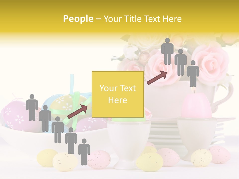 A White Bowl Filled With Eggs Next To Pink Roses PowerPoint Template