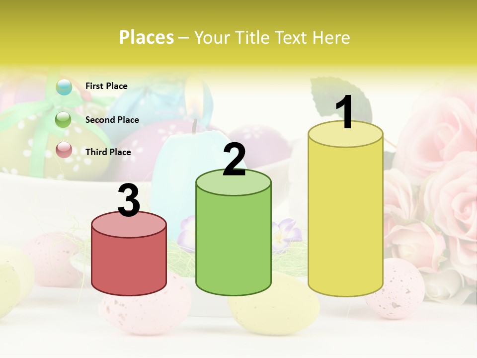 A Table Topped With Lots Of Eggs And Flowers PowerPoint Template